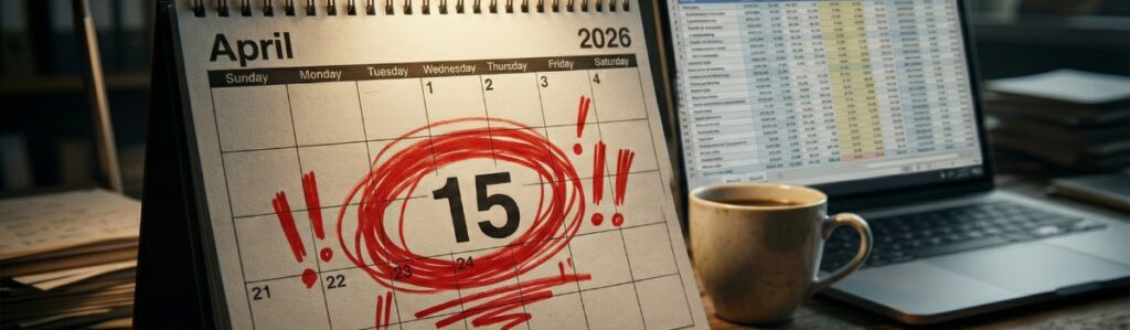 Calendario circulando 15 de Abril, fecha importante de LLC's de no residentes en EEUU